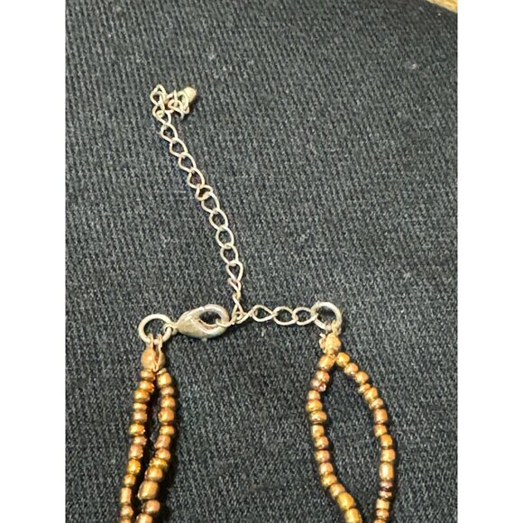 Handcrafted Bohemian Necklace & Earrings Set With Glass Beads Art Glass - Picture 8 of 9